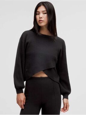 Lululemon Reversible Crossover Sweater Black 8